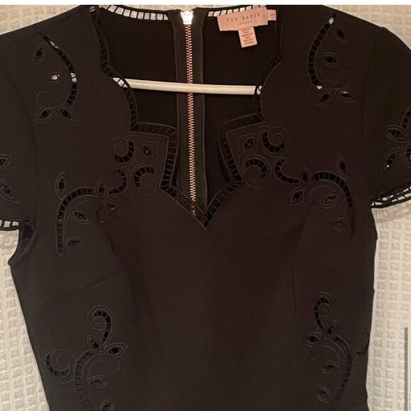 Ted Baker Saloane Embroidered Skater Dress US Size 4 - Picture 8 of 12